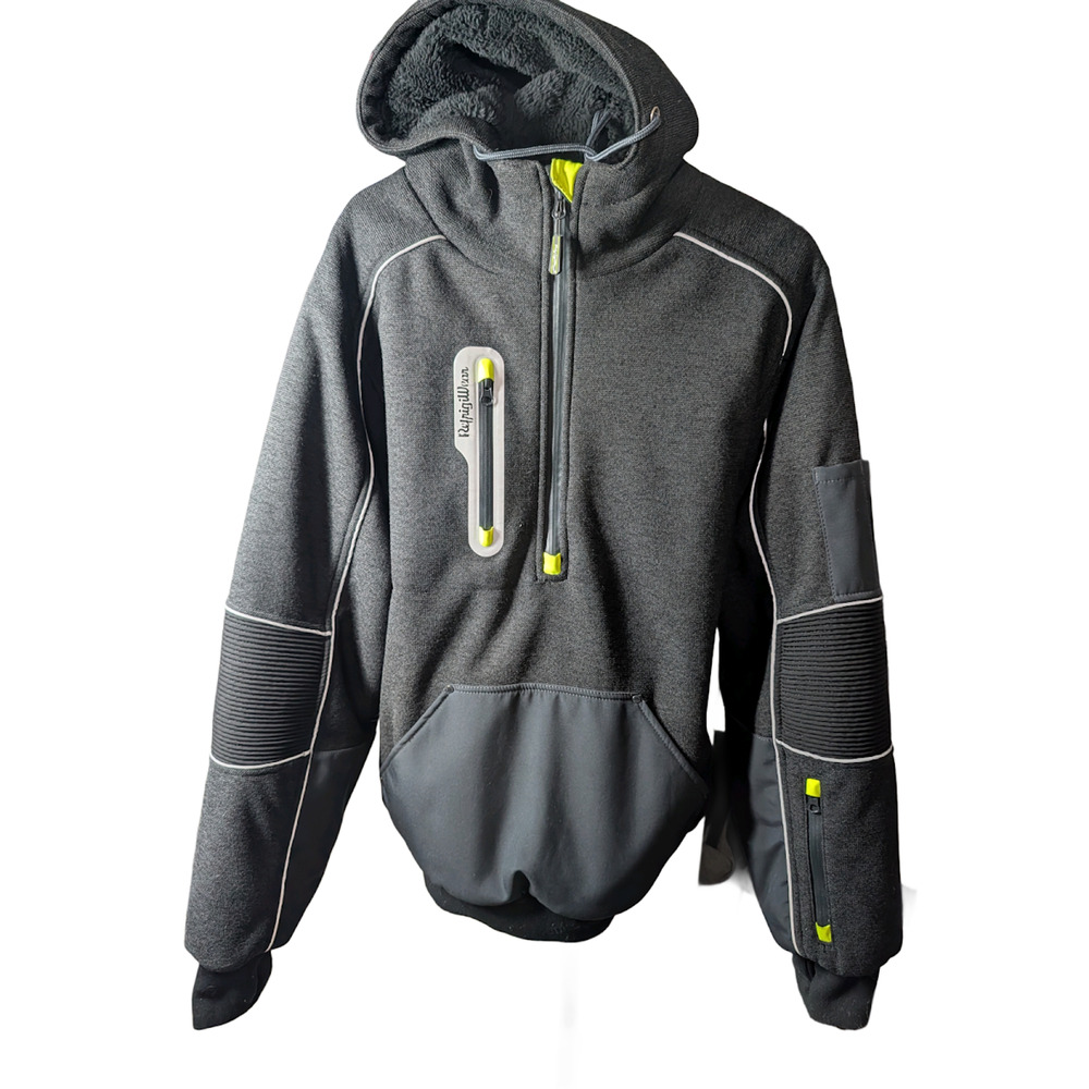 RefrigiWear Anorak Hoodie Men's L Half-Zip Triple Insulated Workwear Pullover
